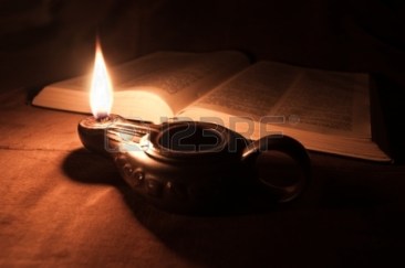 16757394-oil-lamp-and-bible